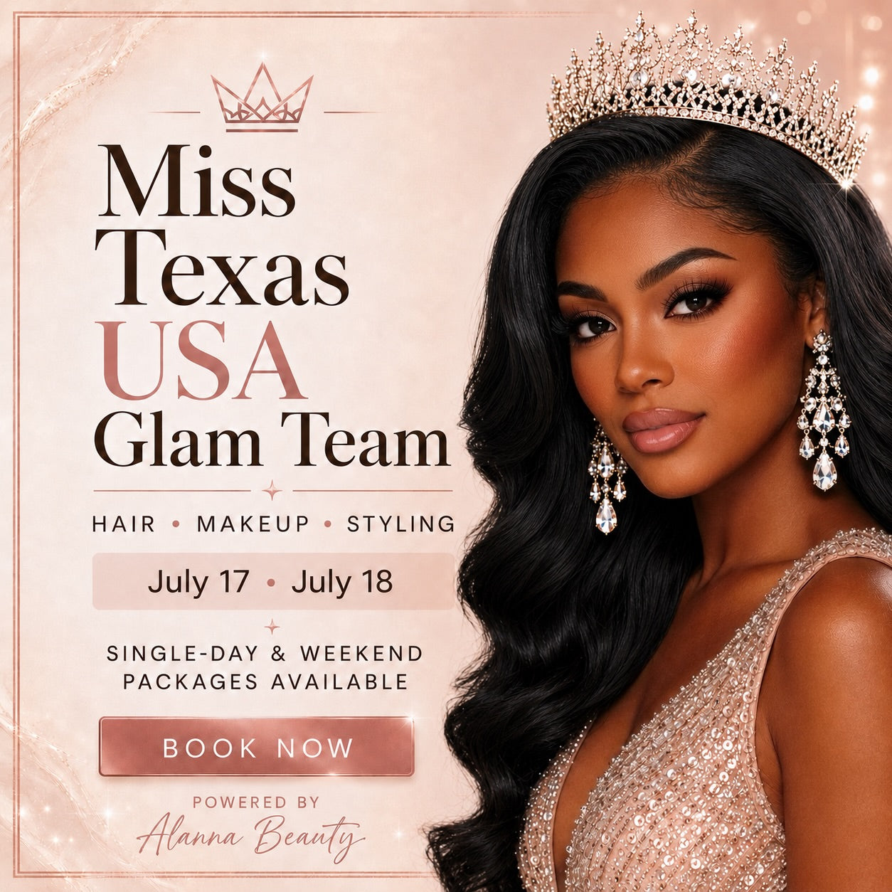 Miss Texas USA Glam Team