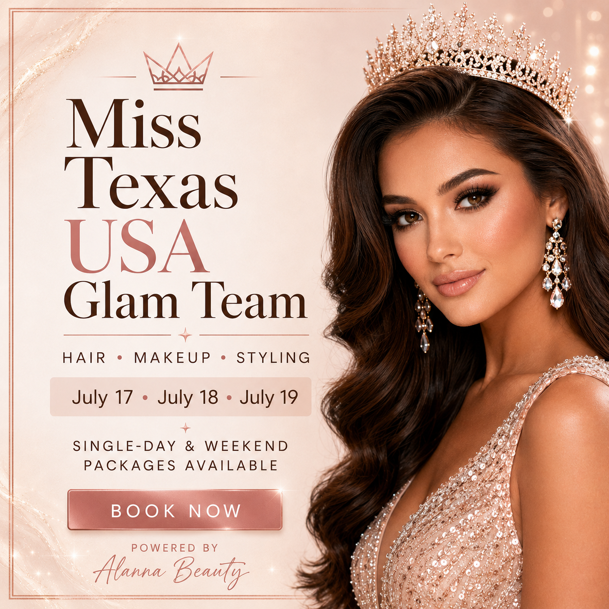 Miss Texas USA Glam Team