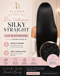 Natural Black #1B | Raw Vietnamese Silky Straight Clip In Extensions