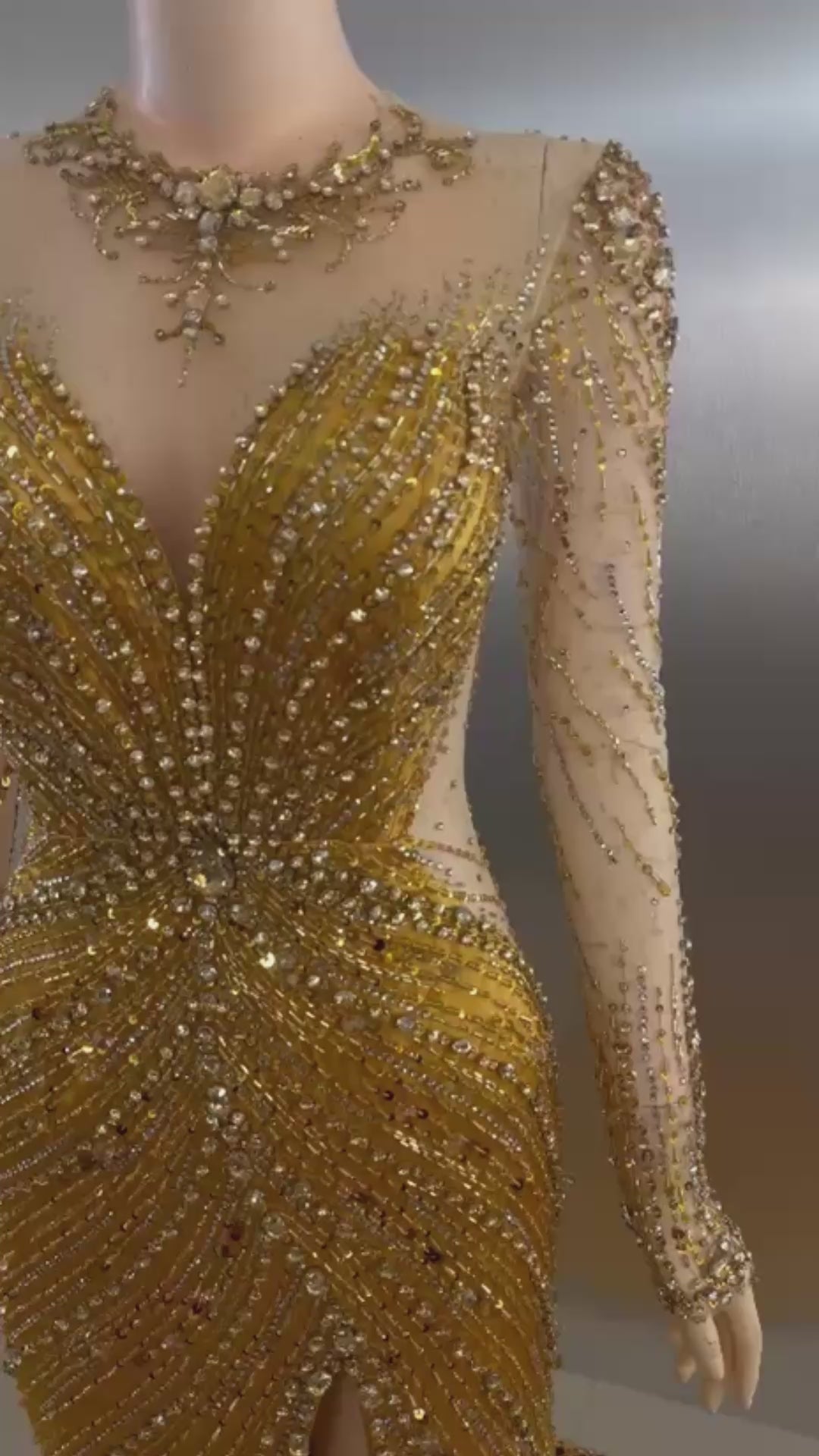 Crystallized Ombre Gown Design